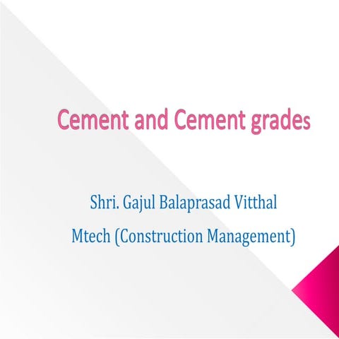 Cement and cement grades