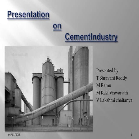Cement industry | PPTX