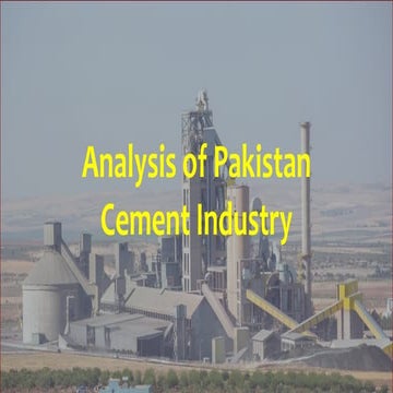 Cement industry Pakistan