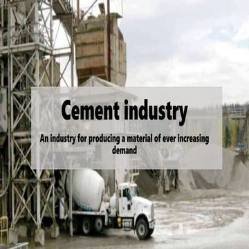 Cement industry