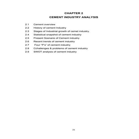 Cement industry analysis