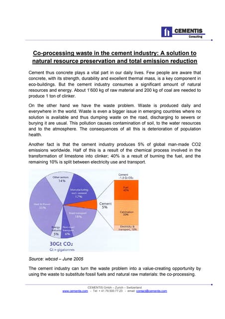 Low carbon Transition in the Cement Industry | PDF