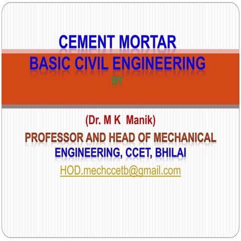 Cement morter