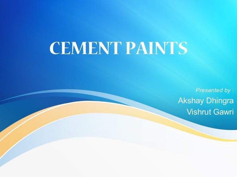 Cement paints