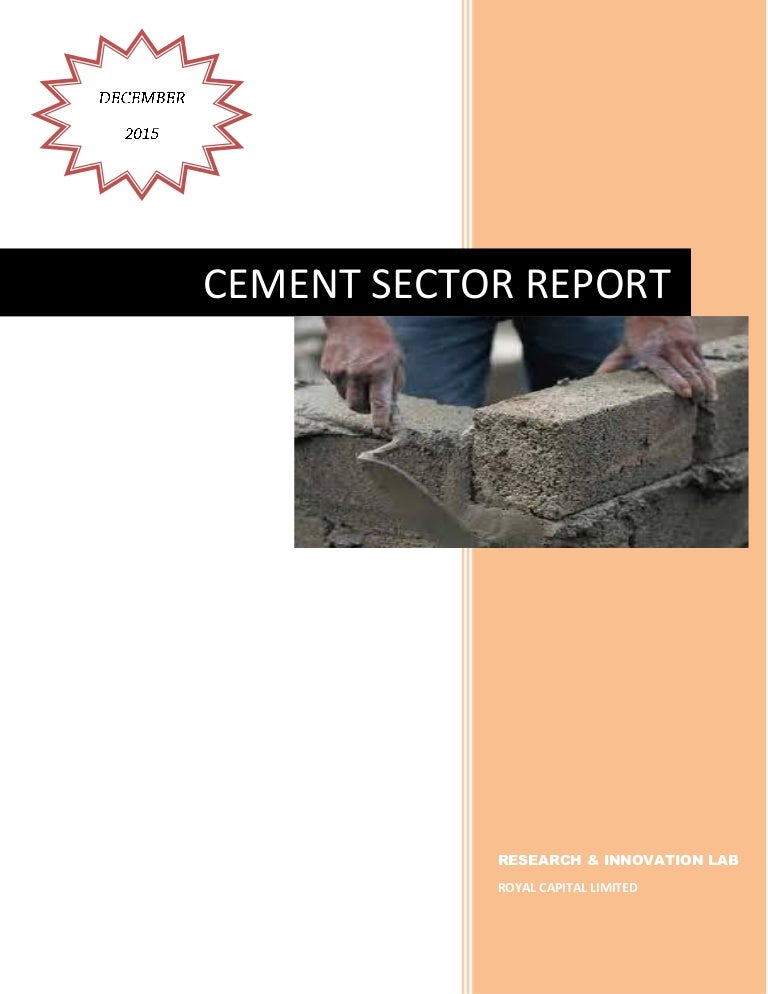 Cement sector report