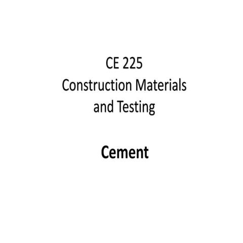 Cement tests