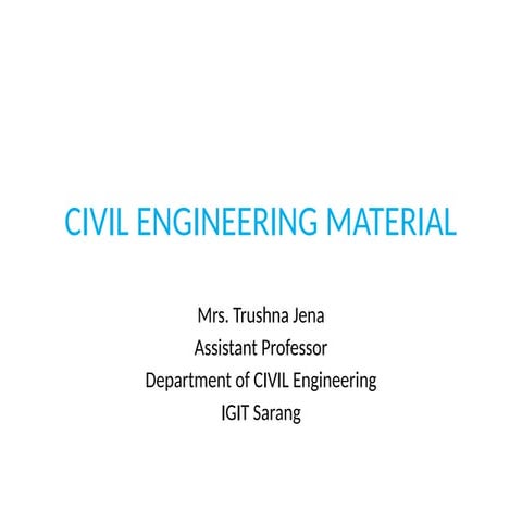 It is Civil engineering test related ppt