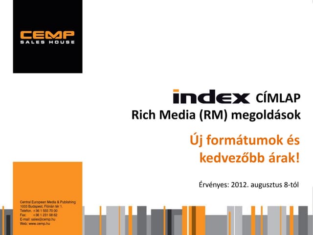 Index címlap Rich Media (RM) megoldások