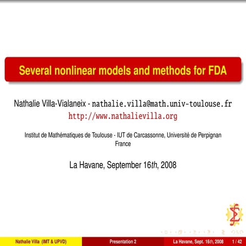 Several nonlinear models and methods for FDA