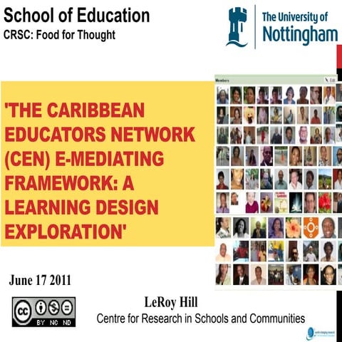 The CEN e-mediating framework: a learning design exploration