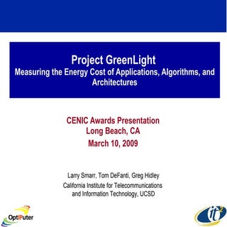 Project GreenLight Measuring the En...