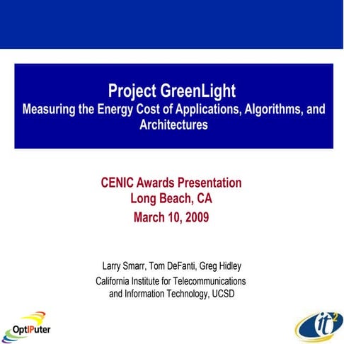 GreenLight CENIC Award