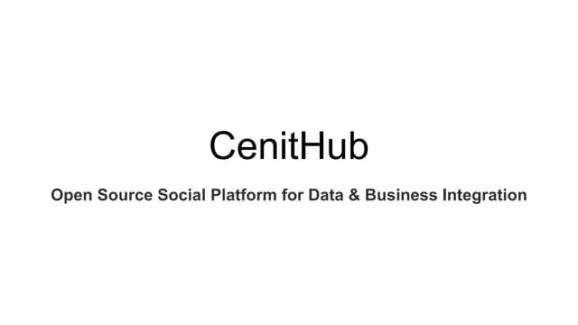 CenitHub: Introduction 