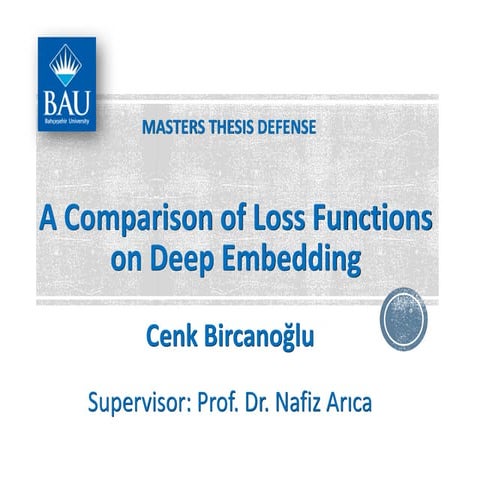 A Comparison of Loss Function on Deep Embedding