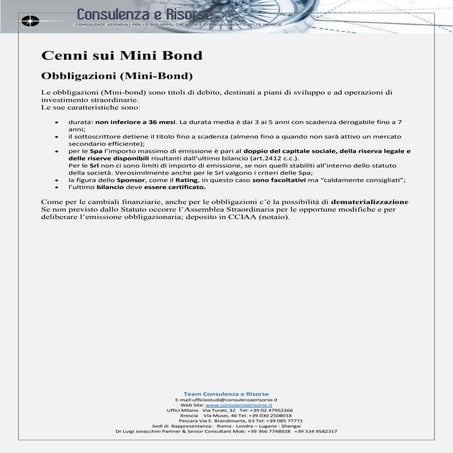 Minibond 1ottobre | PDF