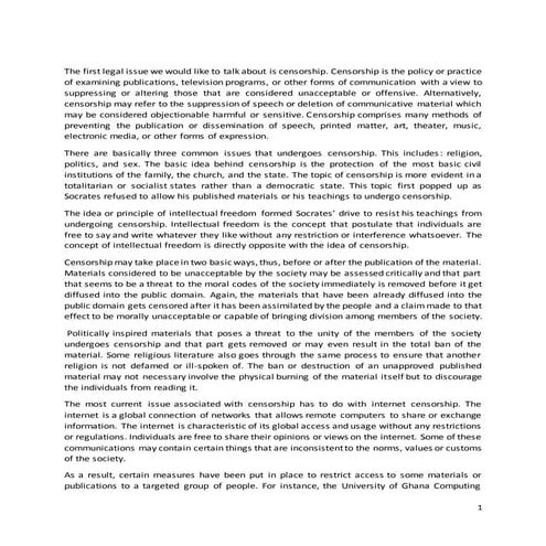Censorship and Privacy | PDF