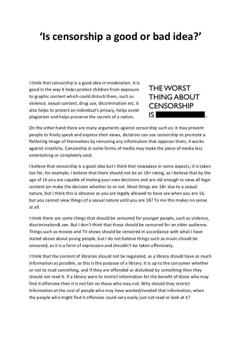 Censorship essay