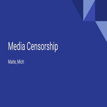 Censorship presentation