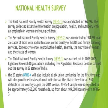Census and national health survey