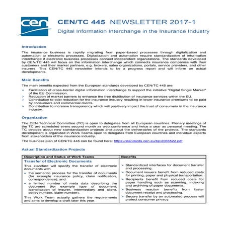 CEN/TC 445 newsletter 2017-1