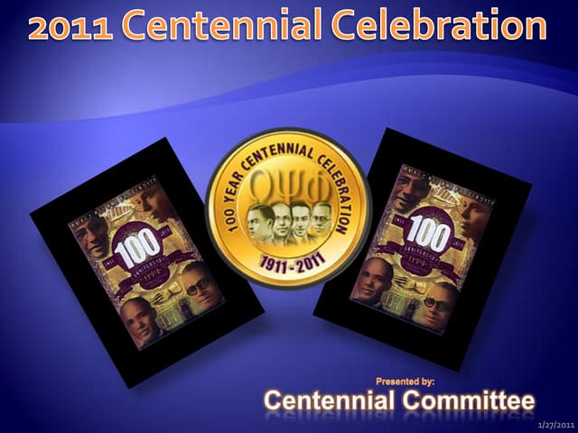 Centennial Celebration Ppt Centennial Celebration Ppt