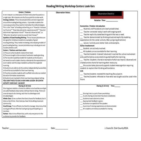 Center   station  look-fors