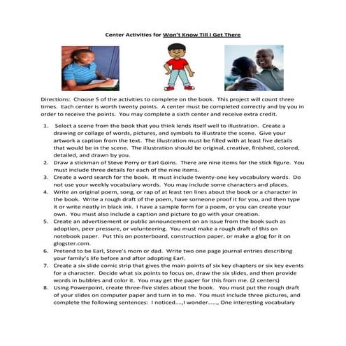 Center activities for won