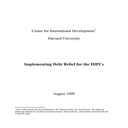 Center for international development