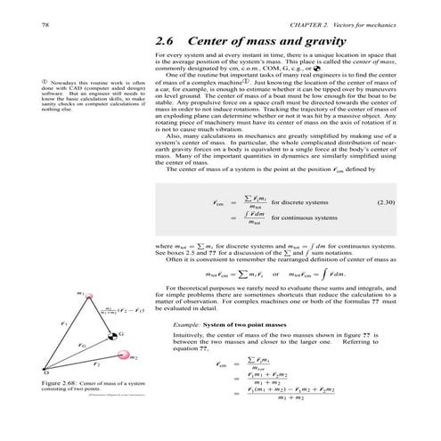 Center of mass and gravity