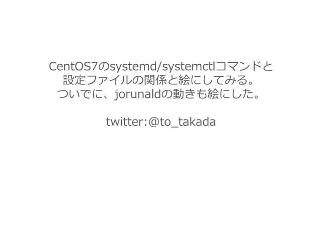 Centos7 systemd