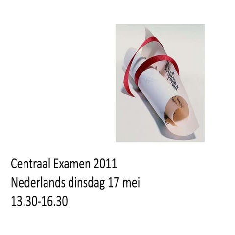 Centraal examen 2011 | PPT