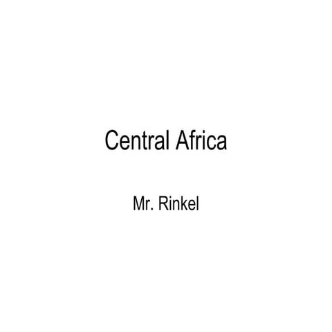 Central and South Africa