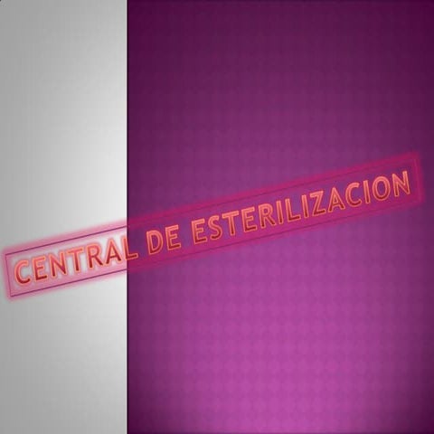 Central de esterilizacion