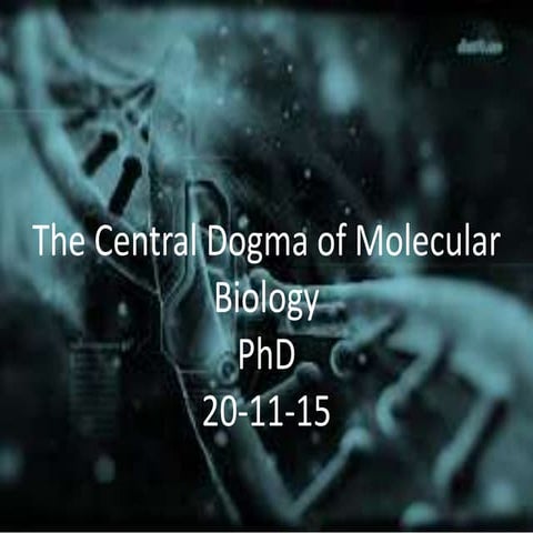 Central dogma of molecular biology 20 11-2015
