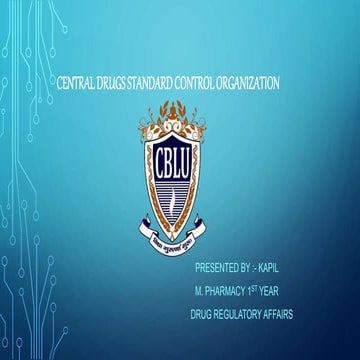 Central Drugs Standard Control Organization (CDSCO)