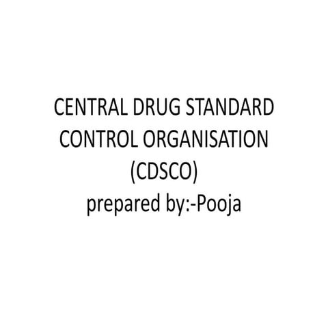 Central drug standard control organisation
