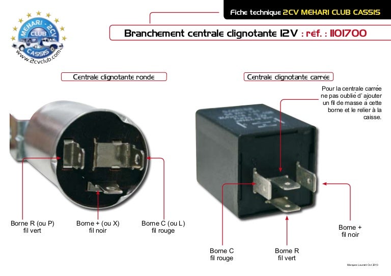 Centrale cligno 1101700 2cv mehari club cassis