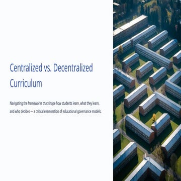 Centralized vs Decentralized Administation | PPTX