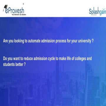 Centralized admission process to manage admissions of colleges, streams under...