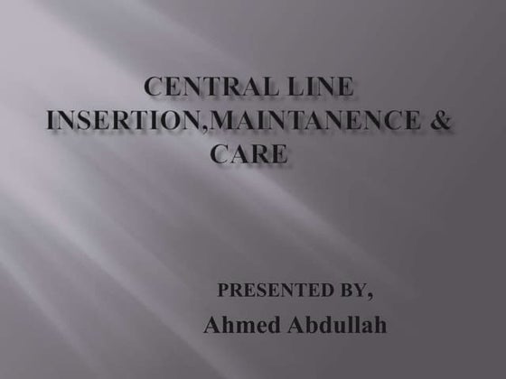 Central line | PPT