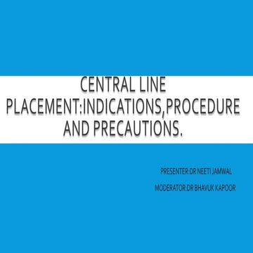 Central line placement