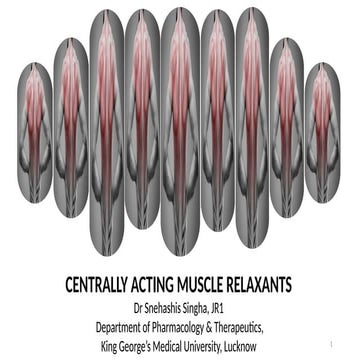 Centrally acting muscle relaxants, Pharmacology
