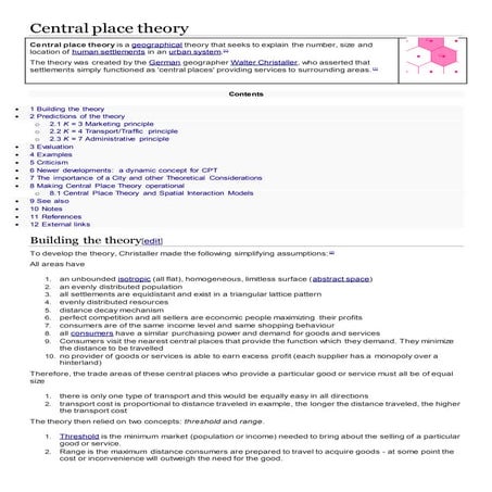 Central place theory