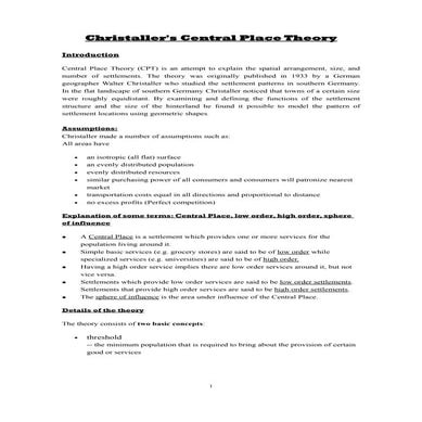 Central place theory