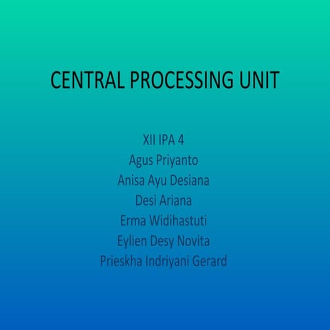Central processing unit