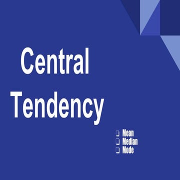 Central tedency