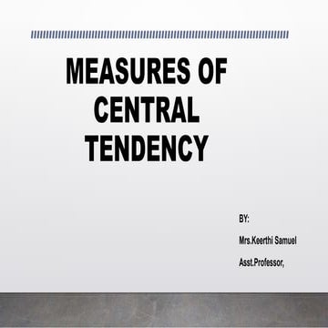 Central tendency
