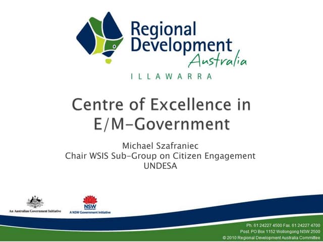 International Centre for Excellence in E/M Government