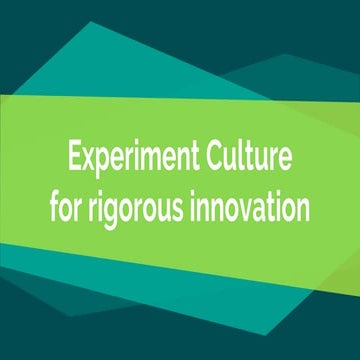Experiment Culture - UAE Government Innovation Webinar