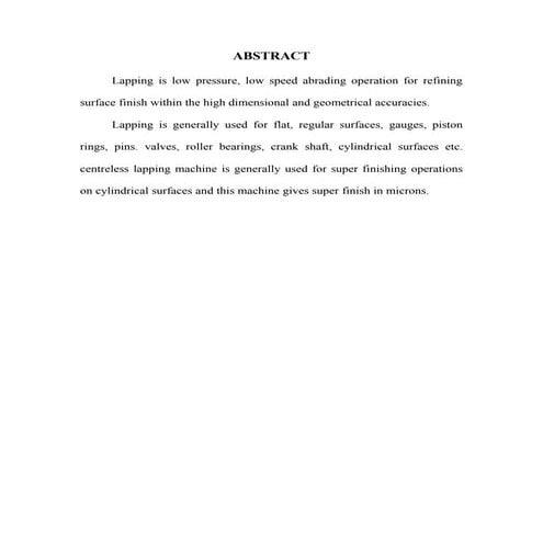 Lapping process | PPTX